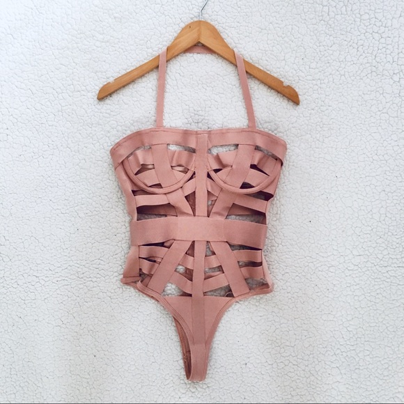 House of CB Tops - House of CB London strappy bustier Tadeas bodysuit